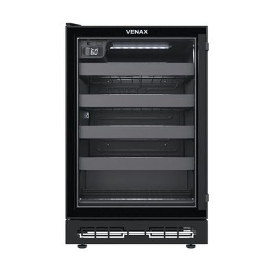 Adega Venax Cave In 100 Porta Invertida 82L com Opção de Embutir Preto Fosco 220V
