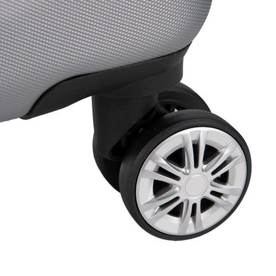 Mala De Bordo Abs Gosuper Oslo Cadeado Integrado Rodas Giro 360° Prata P