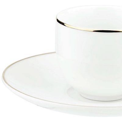 Aparelho de Jantar 42 Peças L`Hermitage Legacy em Porcelana Branco e Dourado