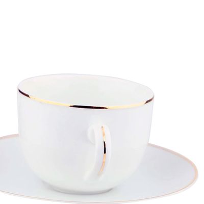 Aparelho de Jantar 42 Peças L`Hermitage Legacy em Porcelana Branco e Dourado