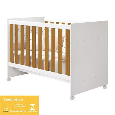 Berço Mini Cama Katatau Flex Branco/savana - Reller Móveis Branco/savana