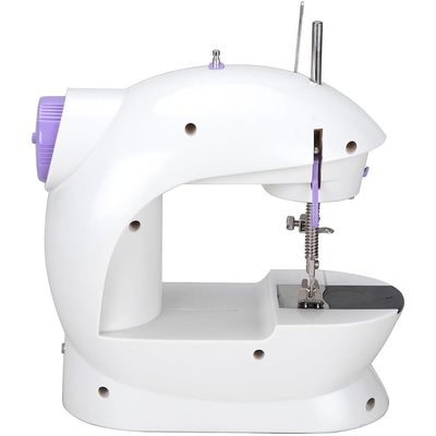 Mini máquina de costura ajustável de 2 velocidades com fio duplo portátil máquina de costura multifuncional