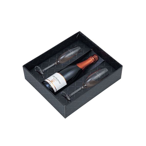 KIT ESPUMANTE ARTE TRADICIONAL BRUT 750ML + 2 TAÇAS