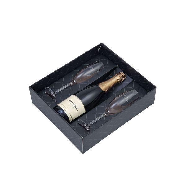 KIT ESPUMANTE ARTE ELEGANCE DEMI-SEC 750ML + 2 TAÇAS