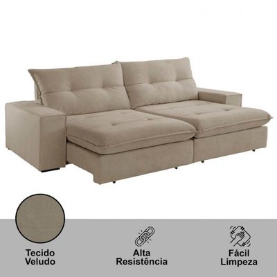 Sofá Athenas Veludo 02 Módulos 120 Cm B25cm Meu Sofá Online B002 Veludo Capuccino