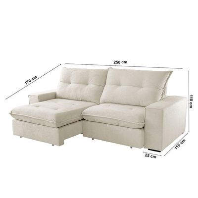 Sofá Athenas Linho 02 Módulos 100 Cm B25cm Meu Sofá Online A302 Linho Branco