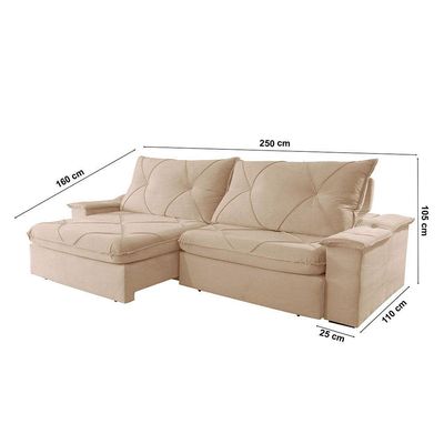 Sofá Apollo Linho 02 Módulos 100 Cm B25cm Meu Sofá Online A226 Linho Bege