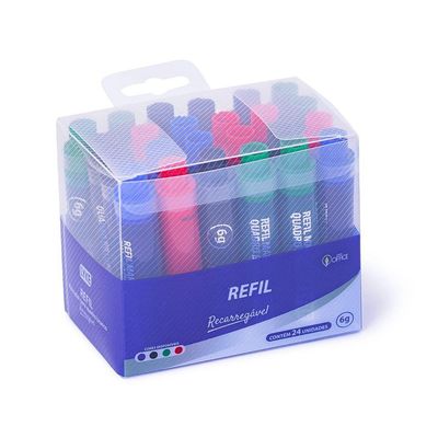 Refil Pincel Marcador Para Quadro Branco Recarregável Lyke Preto