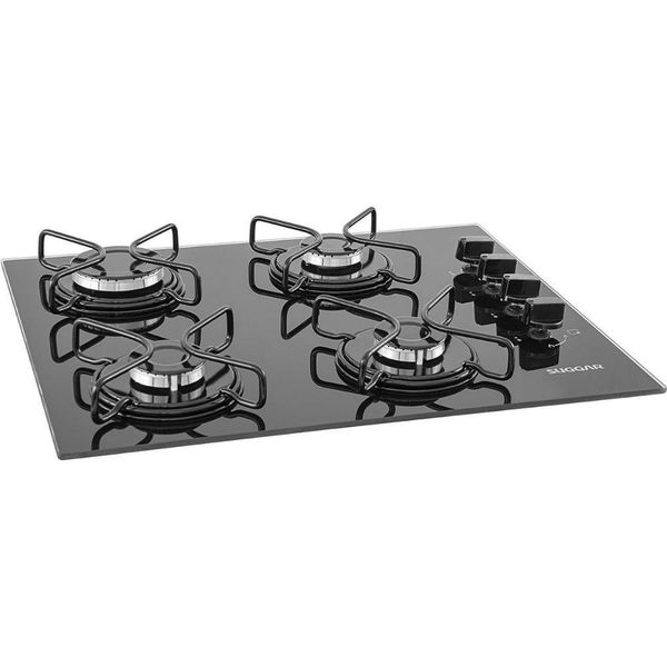 Cooktop Suggar 4 Bocas a Gás GLP Preto Bivolt FG4004AVP