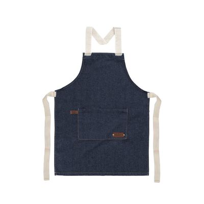 Avental Jeans Azul Alça Algodao Cru Cozinha Bar Jardinagem 1un