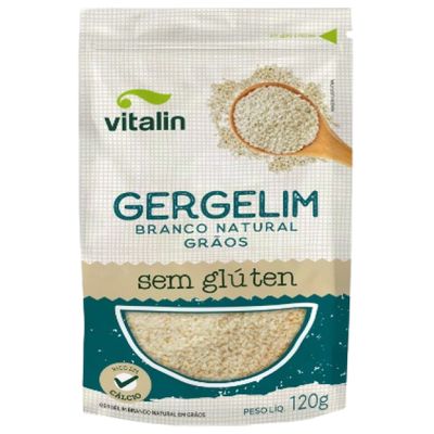 Gergelim Branco Natural Sem Glúten Vitalin 120g