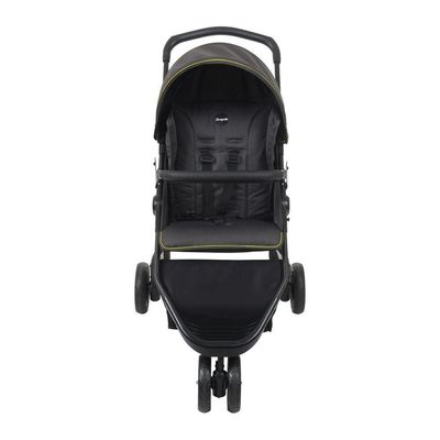 Carrinho De Bebê Burigotto Cr3 De 0 Até 15kg Para Passeio Cinza Escuro Com Neon