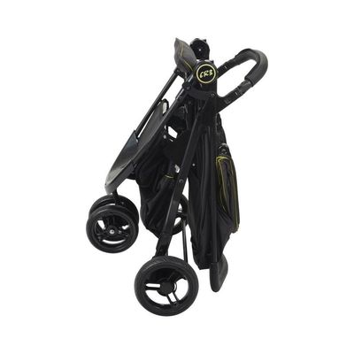 Carrinho De Bebê Burigotto Cr3 De 0 Até 15kg Para Passeio Cinza Escuro Com Neon