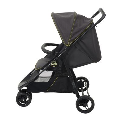 Carrinho De Bebê Burigotto Cr3 De 0 Até 15kg Para Passeio Cinza Escuro Com Neon
