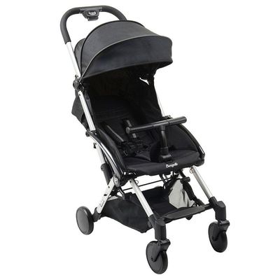 Carrinho de Bebê Burigotto Up Dobrável para Passeio Até 15kg Preto com Metal Prata