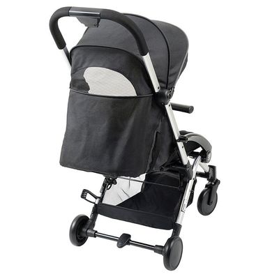 Carrinho de Bebê Burigotto Up Dobrável para Passeio Até 15kg Preto com Metal Prata
