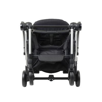 Carrinho de Bebê Burigotto Up Dobrável para Passeio Até 15kg Preto com Metal Prata