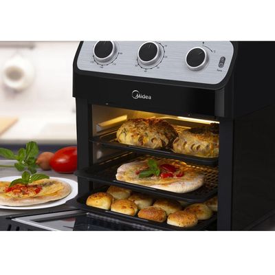Fritadeira Elétrica Air Fryer Midea OvenFryer 12L FFA20P Preto 220V