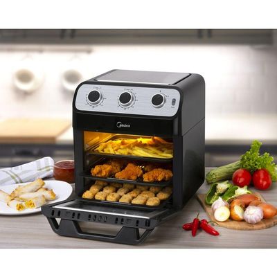 Fritadeira Elétrica Air Fryer Midea OvenFryer 12L FFA20P Preto 220V