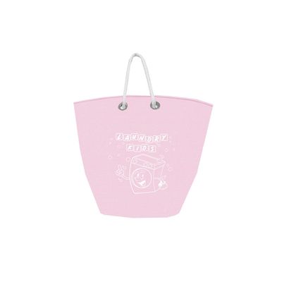 Cesto de Roupa Infantil Saco Lavanderia Rosa Dobravel Kids 1un