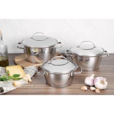 Jogo De Panelas Aço Inox Allegra 5 Peças Tramontina