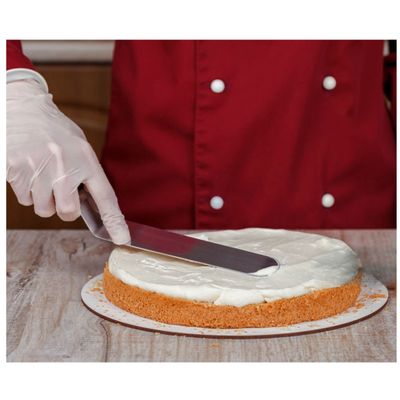 Espatula para Bolo Confeitaria Inox Curva Reta Longa 37cm