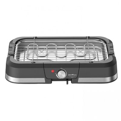 Churrasqueira Elétrica Britânia BCQ40 com Seletor de Temperatura e Revestimento Antiaderente Preto e Inox / 110V