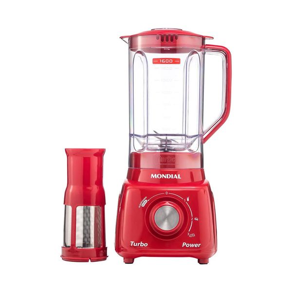 Liquidificador Mondial L99-FR Turbo Power 500W com 3 Velocidades Vermelho / 220V