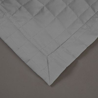 Kit Cobre Leito Colcha Bellini Queen Dupla Face Percal 300 Fios Textura Matelassê 3 Peças - Cinza