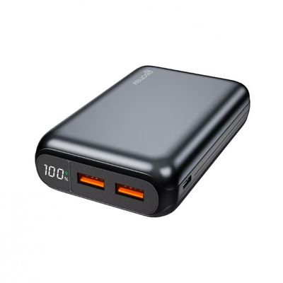 Carregador Portátil Geonav PB20K20WSG 20000 mAh com USB-A e USB-C para Celulares e Dispositivos Eletrônicos Cinza