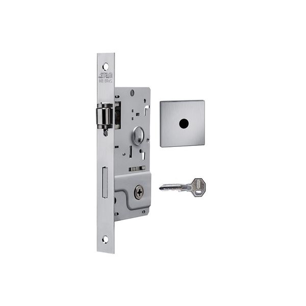 FECHADURA ROLETE PIVOTANTE STAM 800 ESCOVADA TETRA CHAVE QUADRADA RQ1 40 MM