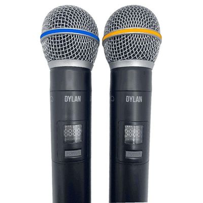 Microfone Sem Fio Dylan Dw602 Max Uhf C/2 Microfones Bastao