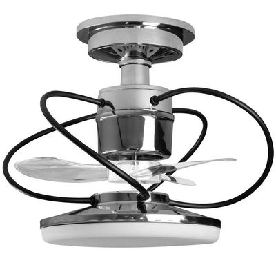 Ventilador De Teto Treviso Cromado Elegance Led Contr Remoto