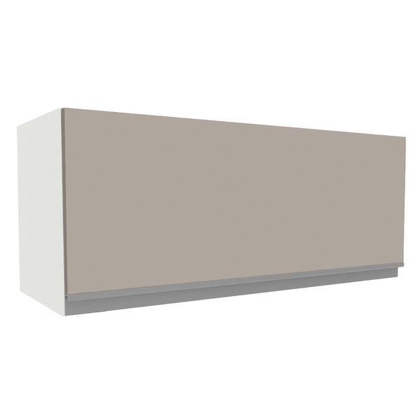 Armário Aéreo Madesa Glamy 80 cm 1 Porta Suspensa Branco/Crema Cor:Branco/Crema