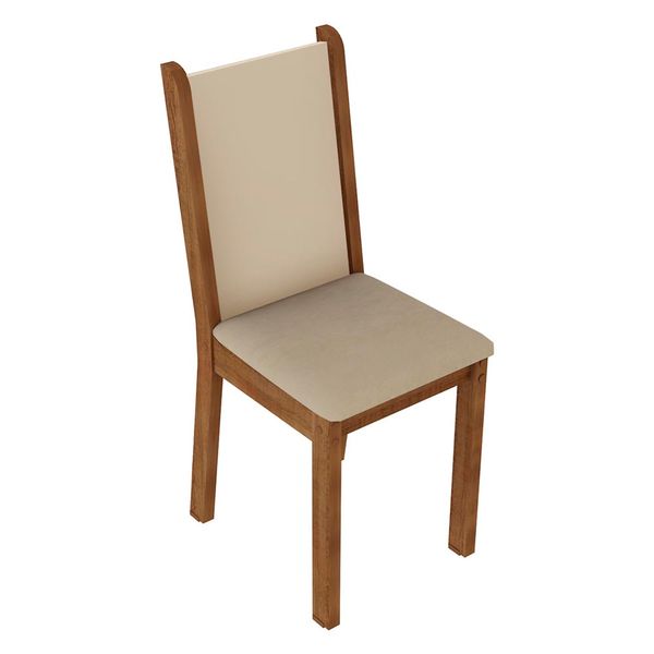 Kit 6 Cadeiras 4291 Madesa Rustic/Crema/Pérola Cor:Rustic/Crema/Pérola