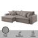 Sofá Zen Linho 02 Módulos 120 Cm B25 Meu Sofá Online A230 Linho Cinza