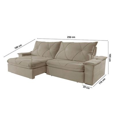 Sofá Apollo Veludo 02 Módulos 100 Cm B25cm Meu Sofá Online B002 Veludo Capuccino