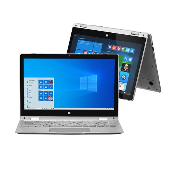 Notebook M11W Prime 2 em 1, com Windows 10 Home, Processador Intel Pentium Quad Core, Memoria 4GB 64GB, Tela 11,6 Pol, Prata Multilaser - PC301 PC301