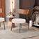 Poltrona Decorativa Para Sala De Estar Base Fixa Londres L02 Couríssimo Camel Linho Bege - Lyam