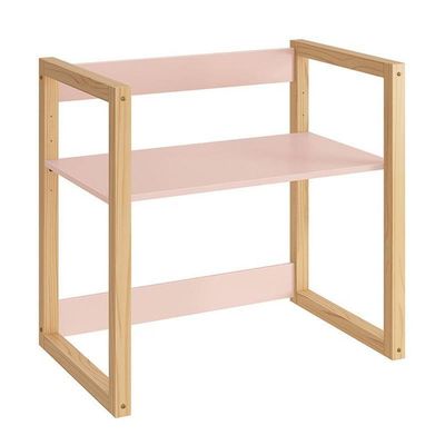 Mesa Infantil Zoe Rosa Fosco/madeira Natural - Reller Móveis Rosa Fosco/madeira Natural
