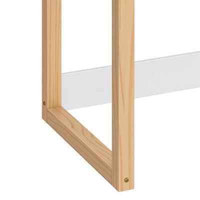 Mesa Infantil Zoe Branco Fosco/madeira Natural - Reller Móveis Branco Fosco/madeira Natural