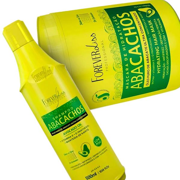 Kit Forever Liss Abacachos Shampoo + Máscara Hidratação 950g