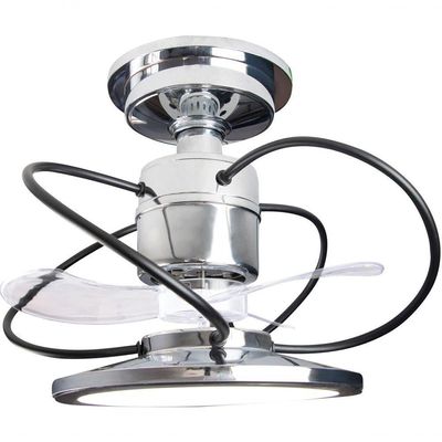 Ventilador De Teto Treviso Cromado Confort Led Contrl Remoto