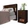 Cabeceira para Cama Box Casal e Queen Diplomata com Revestimento em Finish Foil Bartira Café/Avelã