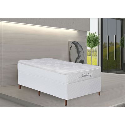Cama Box Solteiro Umaflex Itália com Pillow Top e Molas Ensacadas 71x96x205 cm Branco