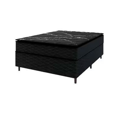 Cama Box de Casal New Itália Black Pillow Top D26 Umaflex Preto