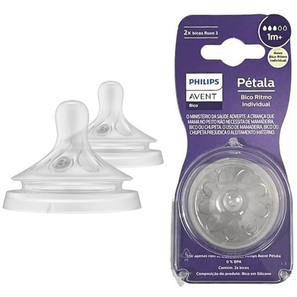 BICO MAMADEIRA PÉTALA 3.0 - FLUXO 3 - 1M+ - PHILIPS AVENT