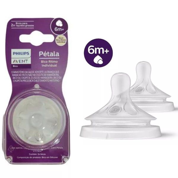 BICO MAMADEIRA PÉTALA 3.0 T6 LIQ. ESPESSOS 6M+ PHILIPS AVENT