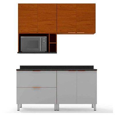 Cozinha Completa Rubi com 6 Portas 2 Gavetas e 4 Prateleiras Bartira n/a