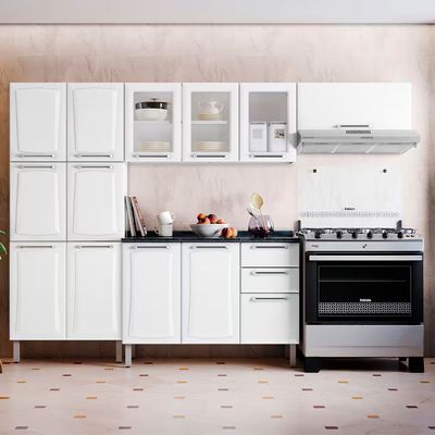 Cozinha Completa Tarsila com 13 Portas e 3 Gavetas Itatiaia Branco